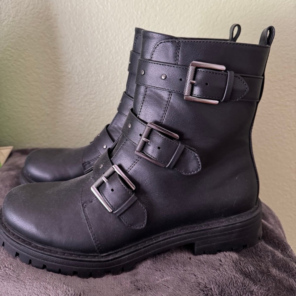 SO Black Combat & Moto Boots
